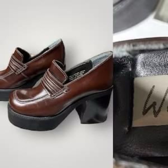 Vintage 90’s wild pair chunky heels - Picture 3 of 5